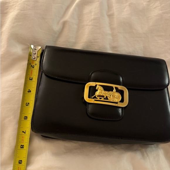 Celine Black and Gold Crossbody Bag with Ornate Clasp - Picture 9 of 12